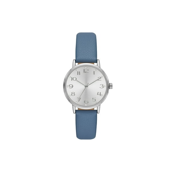 Time and Tru Women's Crystal Accent Silver Tone Watch