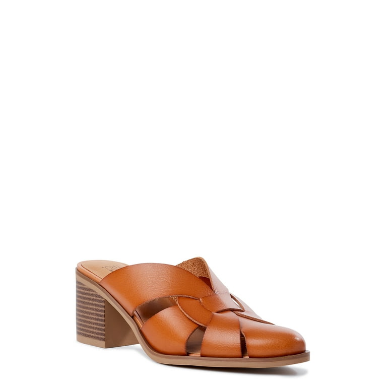 Time and Tru Women s Cut Out Heel Mule Walmart