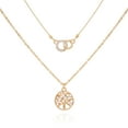 thumbnail image 1 of Time and Tru Women's Dainty Tree of Life Goldtone Necklace Set, 1 of 3