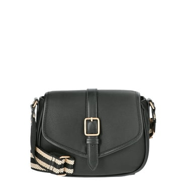 Time and Tru Women’s Daisy Crossbody Handbag, Black