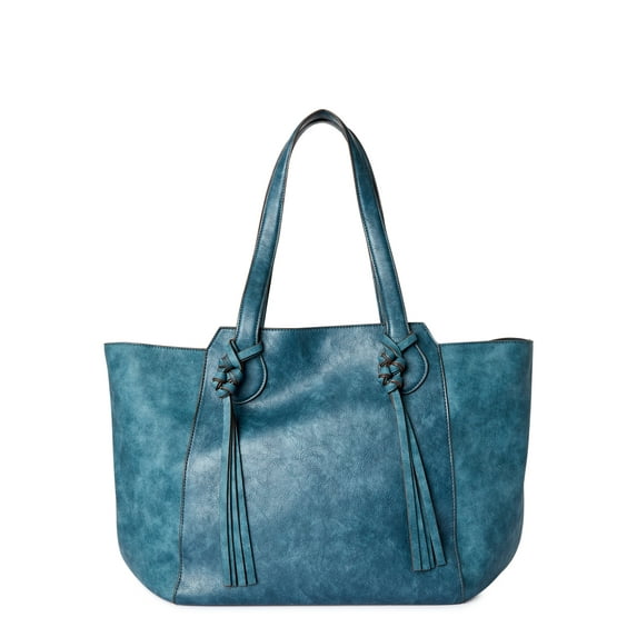 Time and Tru Women’s Dakota Tote Handbag Blue
