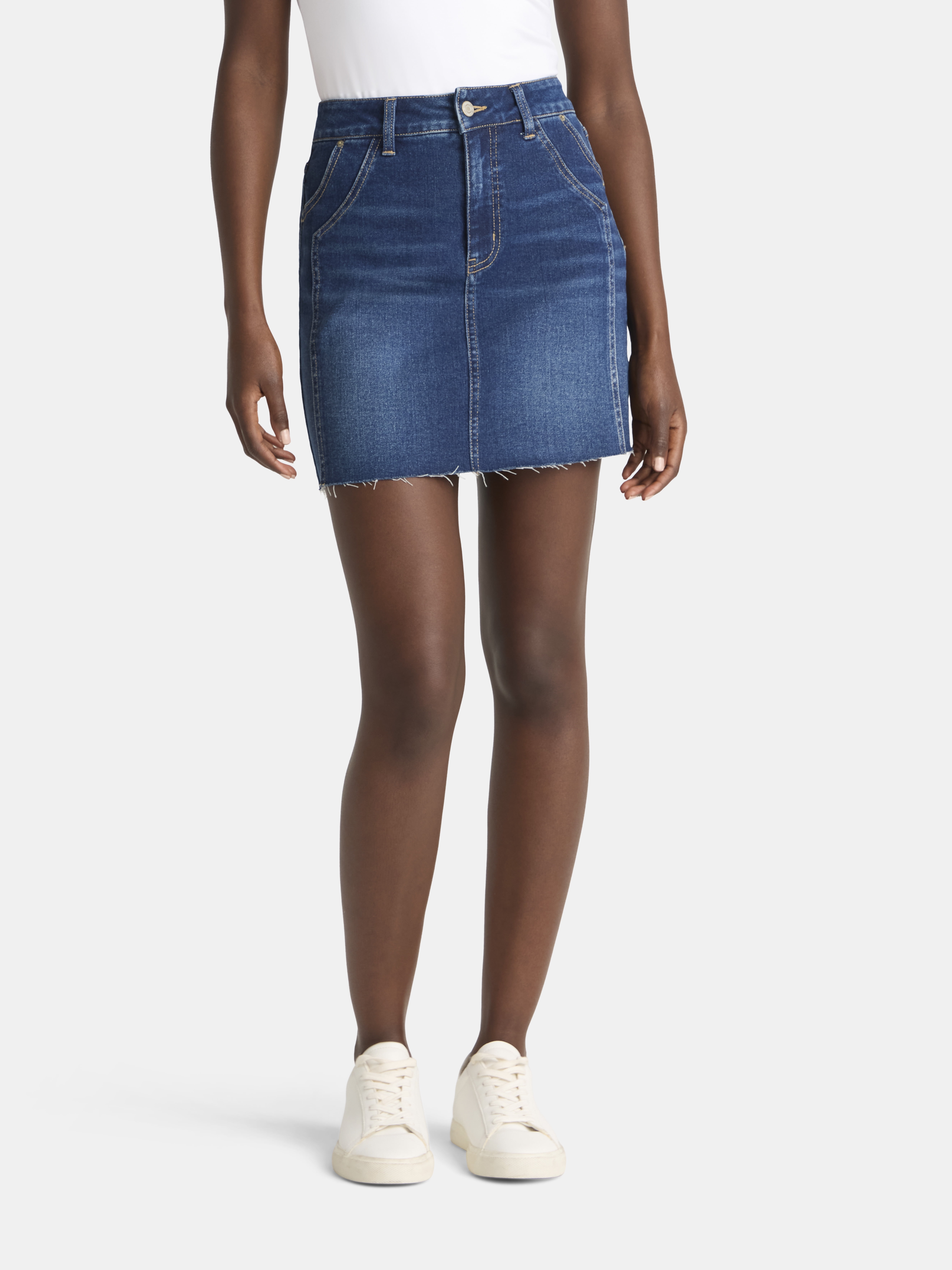 Time and Tru Women's Denim Mini Skirt, Sizes 0-20
