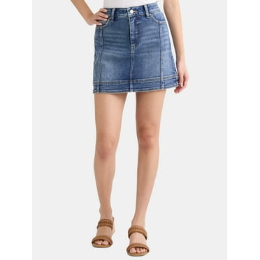 Time and Tru Women's Denim Mini Skirt, Sizes 2-20