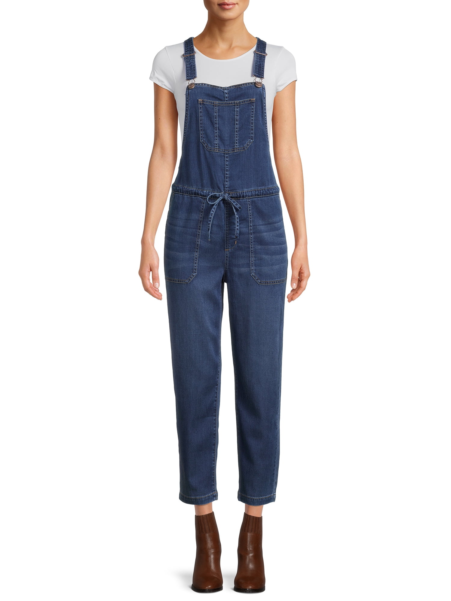 Free People Women's Way Back Cotton Denim Utility Overalls Macy's
