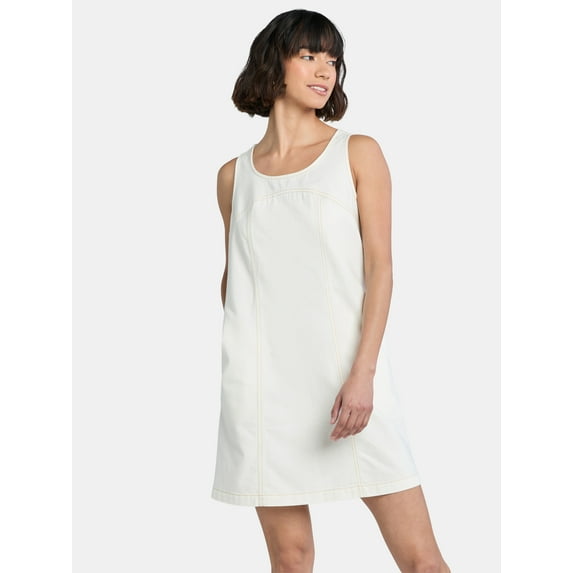 Time and Tru Women's Denim Shift Mini Dress, Sizes XS-XXXL