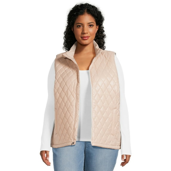 Time and Tru Women's Diamond Core Vest, Sizes XS-3X