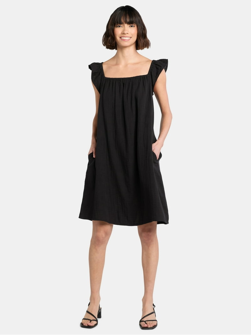 knit black mini dress Cozy In Knit Sweater Mini Dress - Black main image 0
