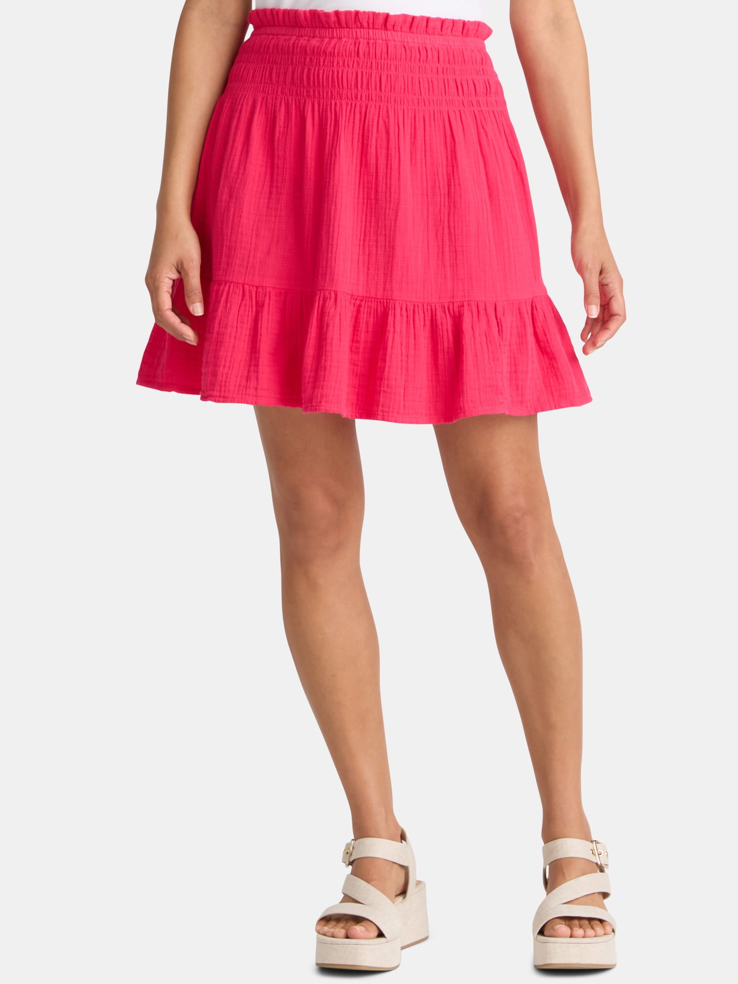 Time and Tru Women's Double Cloth Skirt, Sizes XS-XXXL
