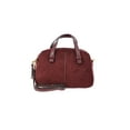 thumbnail image 1 of Time and Tru Women's Faux Suede Mini Satchel Bag with Crossbody Strap, Burgundy, 1 of 5