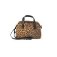 thumbnail image 1 of Time and Tru Women's Faux Fur Mini Satchel Bag with Crossbody Strap, Leopard, 1 of 5