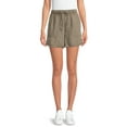 thumbnail image 1 of Time and Tru Women's Drawstring Waist Soft Shorts, 1 of 5