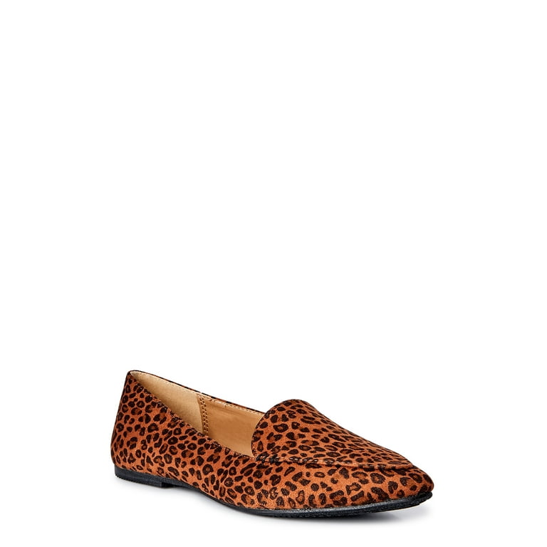 Time and Tru Women s Dress Feather Flats Walmart