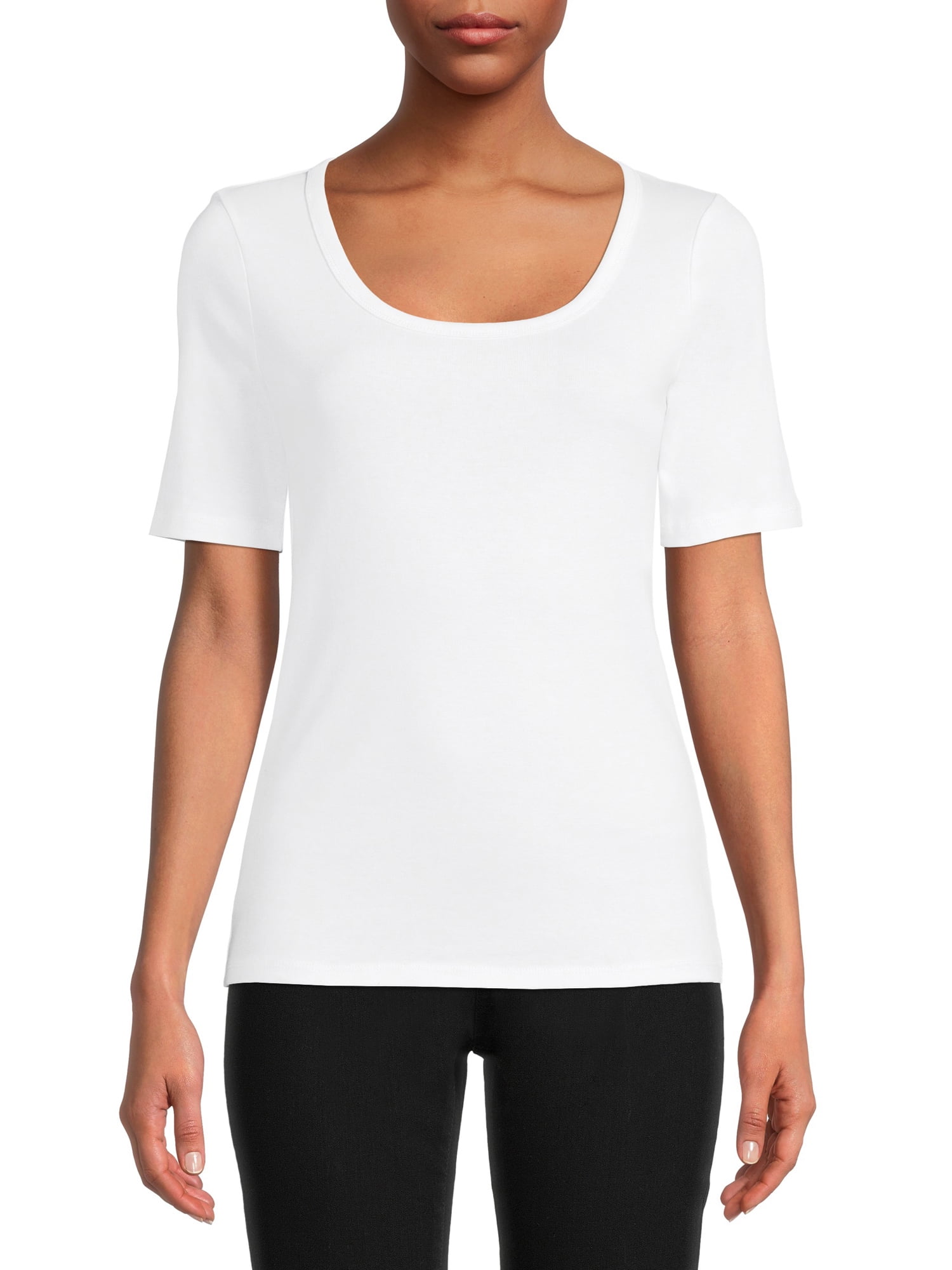 Time and Tru Women's ElbowLength Sleeve TShirt