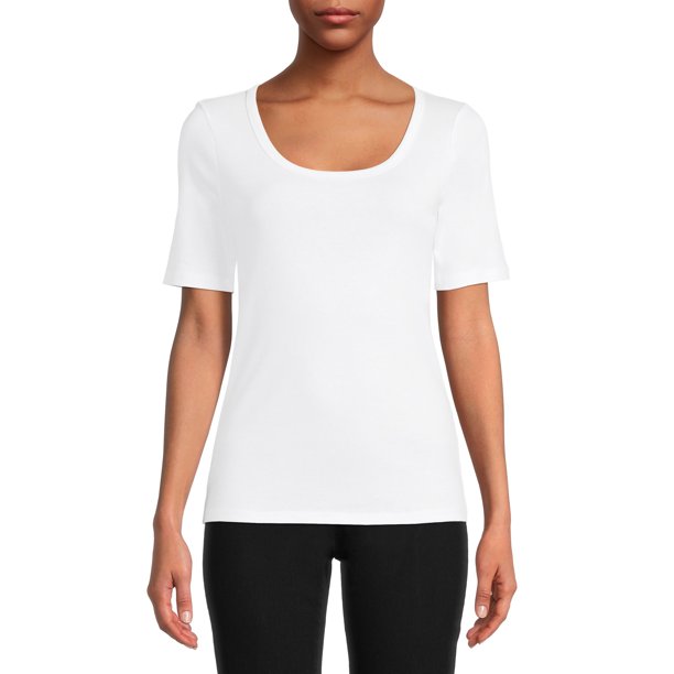 Time and Tru Women's ElbowLength Sleeve TShirt