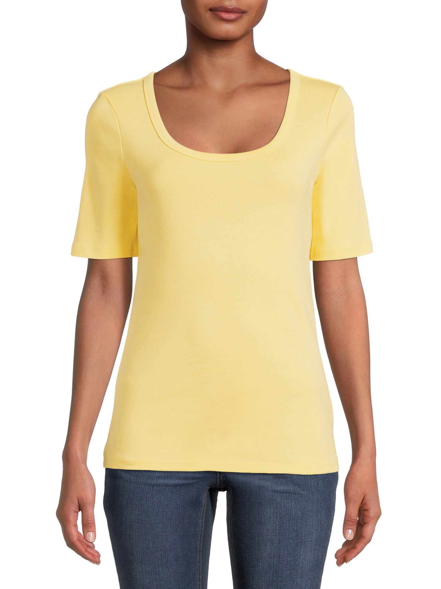 Time and Tru Women's ElbowLength Sleeve TShirt