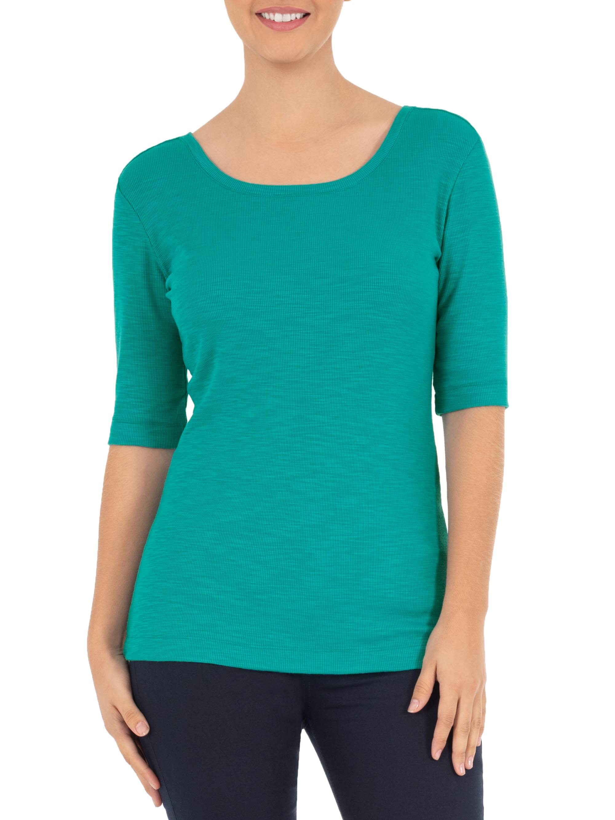 Soft Touch Elbow Sleeve Scoop Neck T-Shirt main image 0