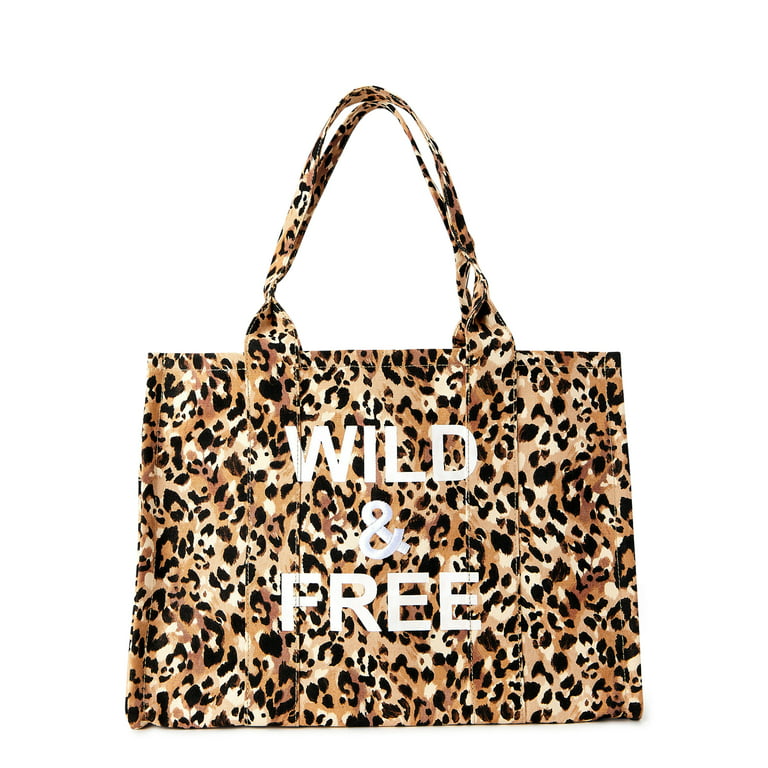 Low-Cost Wholesale Wild Leopard NGIL Canvas Tote Bag In Bulk