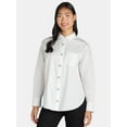 thumbnail image 1 of Time and Tru Women's Embellished Shirt with Long Sleeves, S-XXXL, 1 of 4