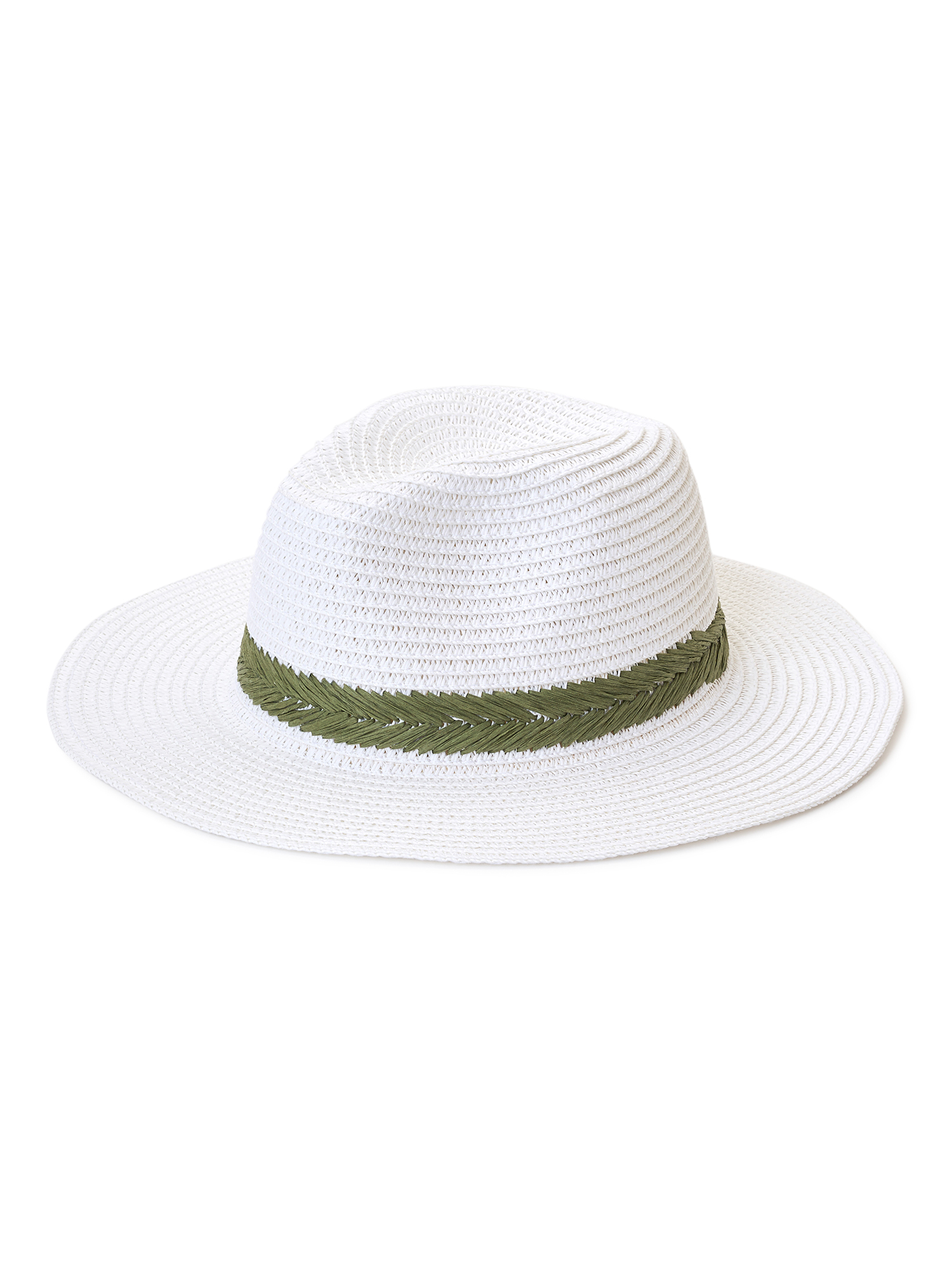 Time and Tru Women's Embroidered Fedora Hat - image 1 of 4