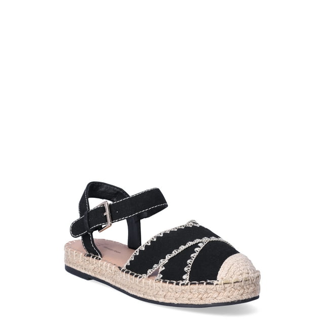 Time and Tru Women’s Espadrille Flats with Ankle Strap