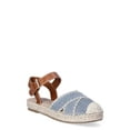 thumbnail image 1 of Time and Tru Women’s Espadrille Flats with Ankle Strap, 1 of 7