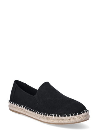 Womens black suede deals slip on shoes