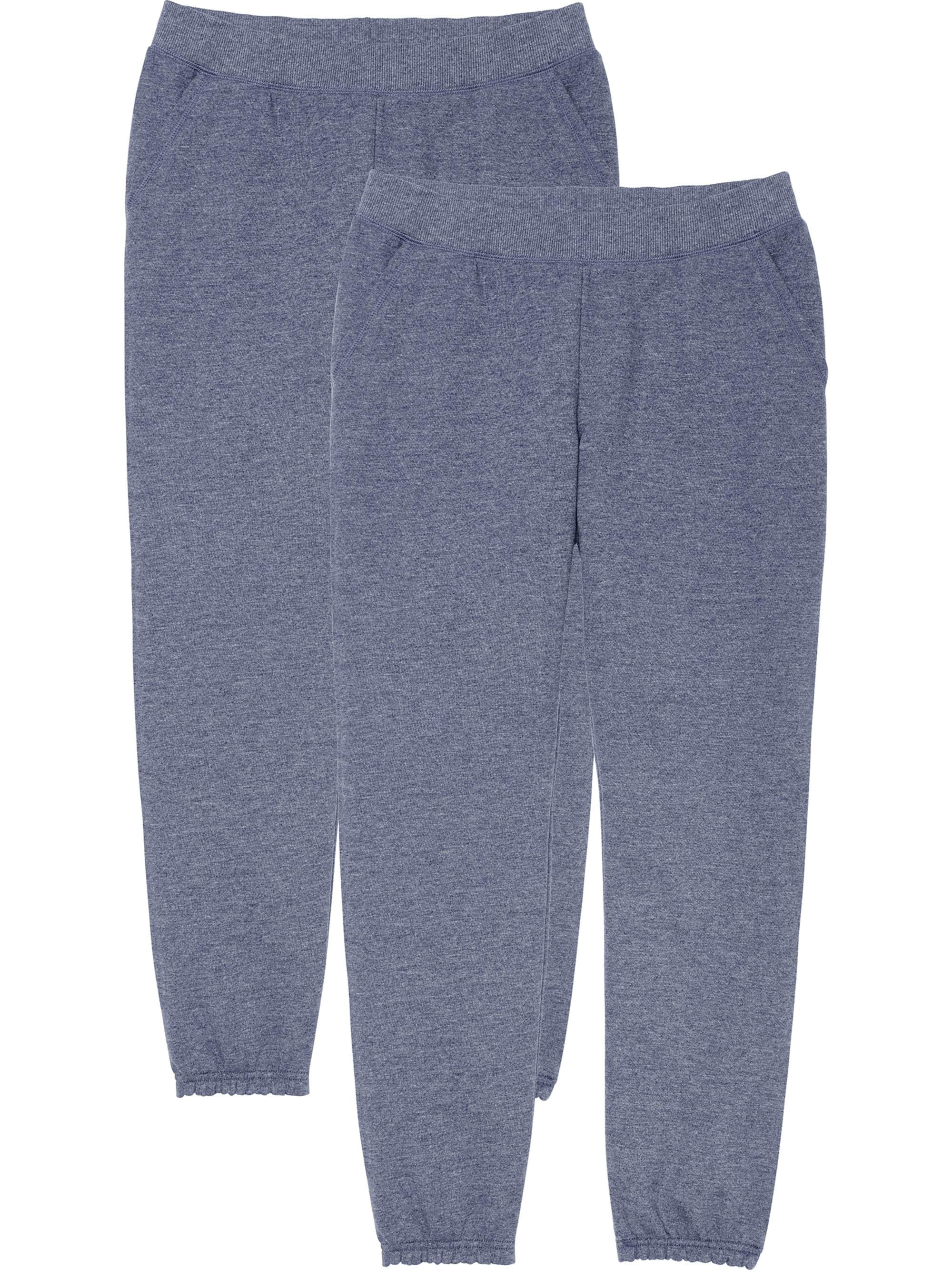 Time & Tru Women's Fleece Straight Leg Sweatpants Pockets Mid Rise Soft 2XL