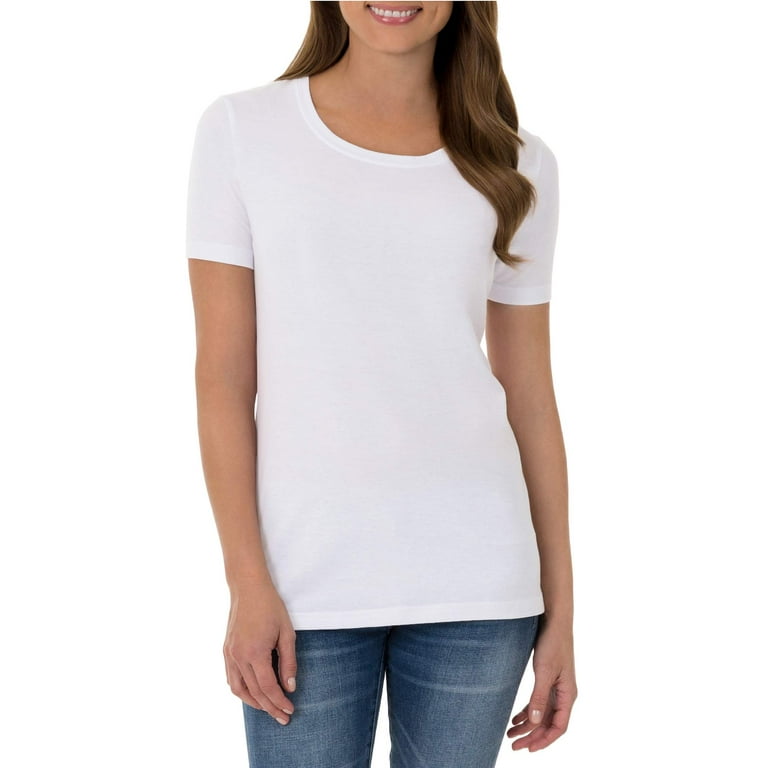 womens white t shirt walmart