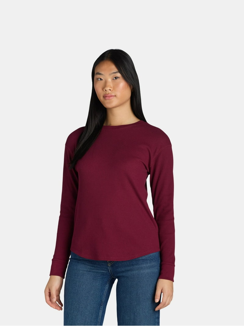 Time and Tru women's Essential Thermal T-Shirt - Top - Walmart.com