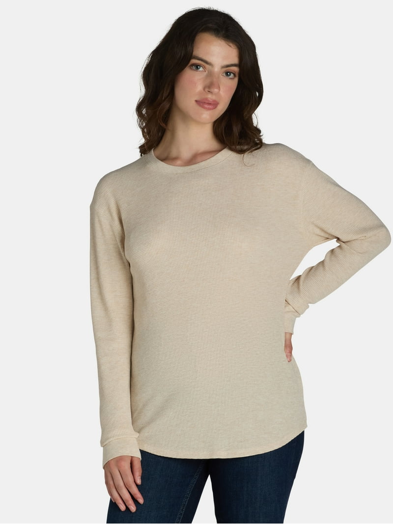 Time and Tru Thermal T-Shirt - Lightweight Long Sleeve Top