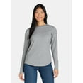 thumbnail image 1 of Time and Tru Women’s Essential Thermal T-Shirt with Long Sleeves, Sizes XS-XXXL, 1 of 5