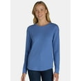 thumbnail image 1 of Time and Tru Women’s Essential Thermal T-Shirt with Long Sleeves, Sizes XS-XXXL, 1 of 5