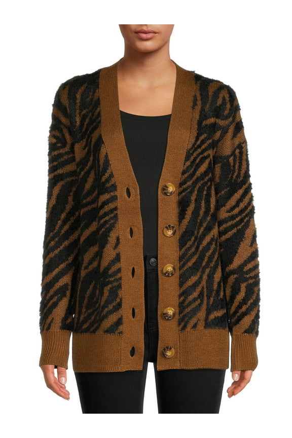 Women's Eyelash Cardigan Sweater