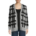 Time and Tru Women's Eyelash Patterned Cardigan