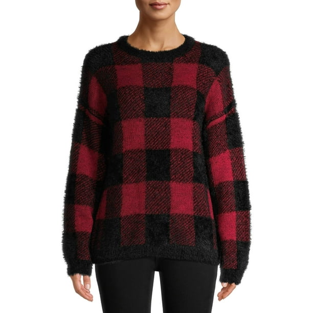 Time and Tru Women's Eyelash Sweater - Walmart.com