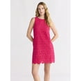 thumbnail image 1 of Time and Tru Women's Eyelet Embroidered Mini Dress, Sizes XS-XXXL, 1 of 5