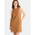 thumbnail image 1 of Time and Tru Women's Eyelet Embroidered Mini Dress, Sizes XS-XXXL, 1 of 5