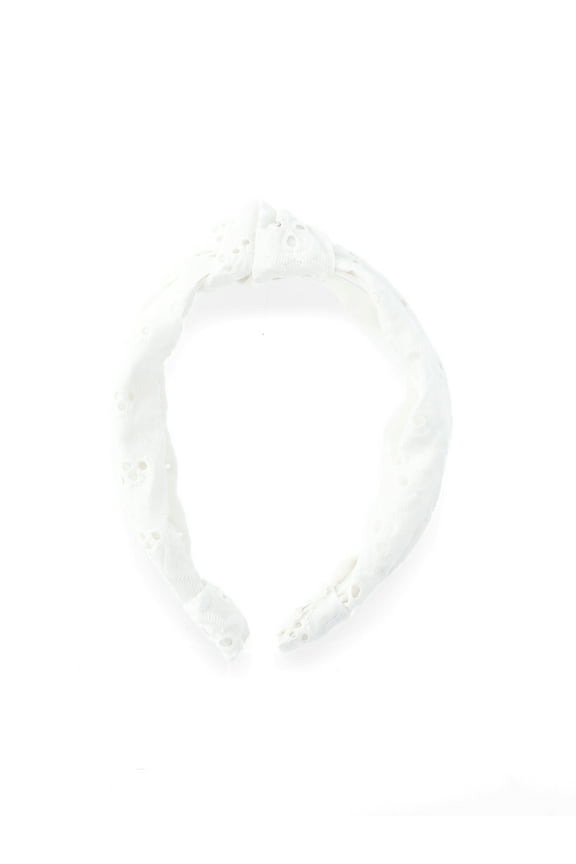 Women’s Eyelet Embroidered Top Knot Headband