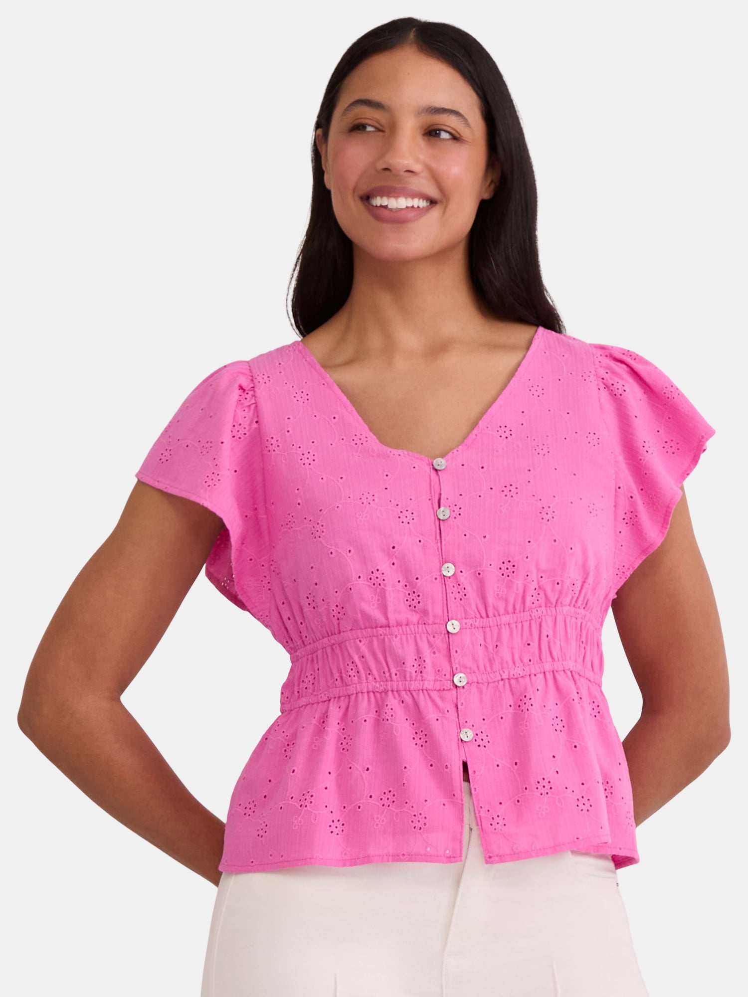 time and tru peplum top