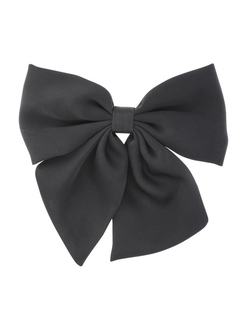 Time and Tru Fabric Bow Hair Barrette Black for Women Hair  display picture 2