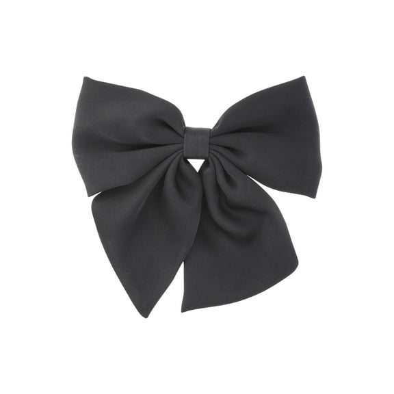 Time and Tru Women's Fabric Bow Hair Barrette, Black