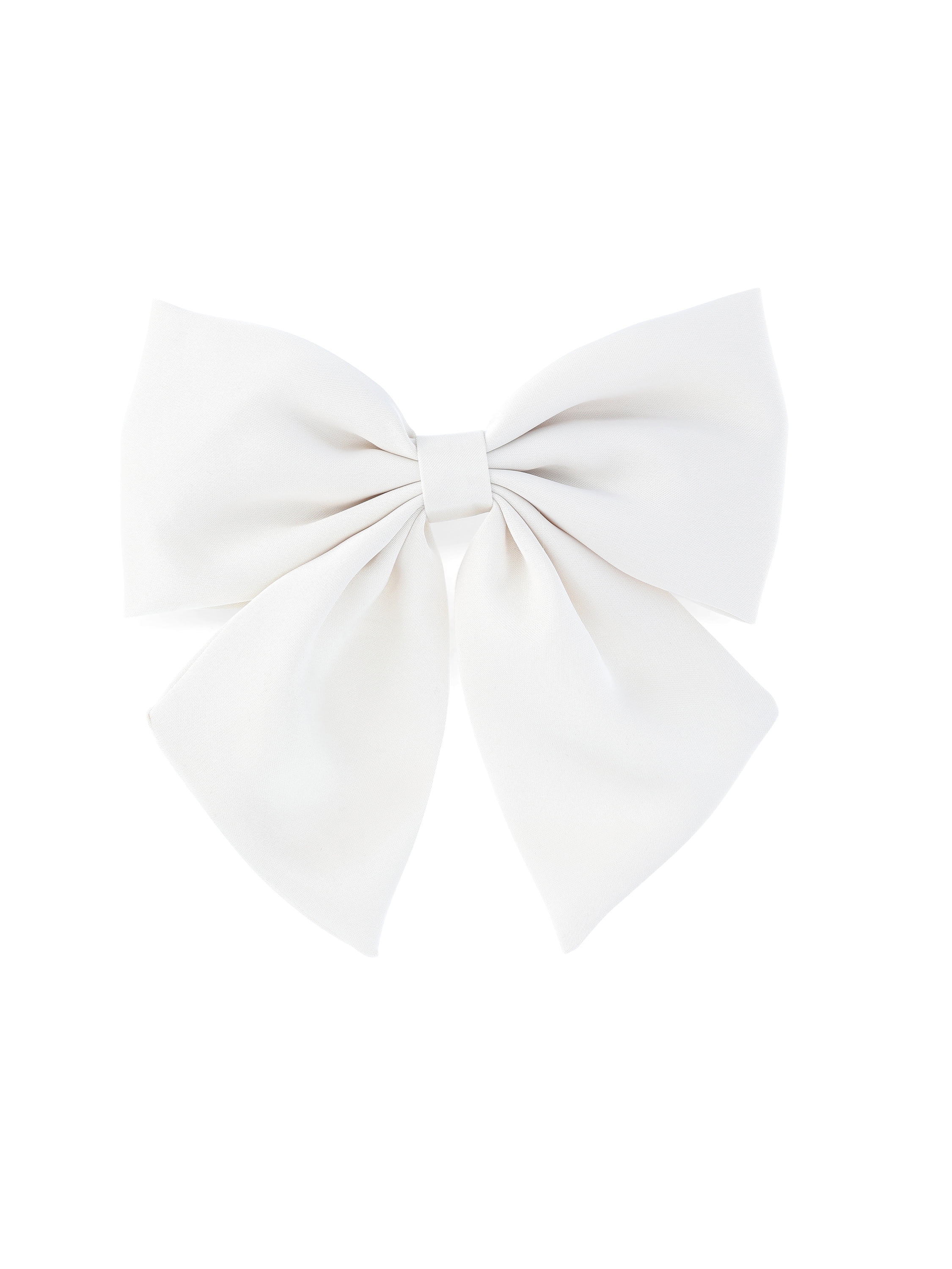 Time and Tru Women's Fabric Bow Hair Barrette Ivory