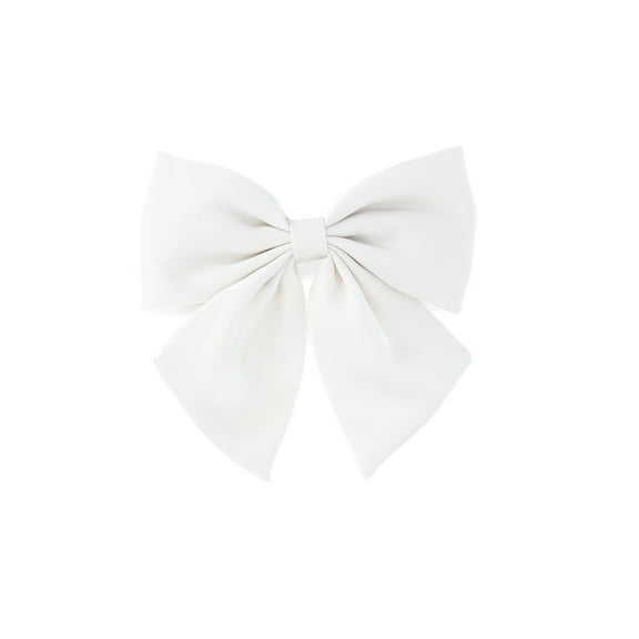 Time and Tru Women's Fabric Bow Hair Barrette Ivory