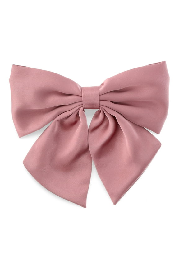 Women's Fabric Bow Hair Barrette, Pink