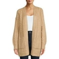thumbnail image 1 of Time and Tru Women's Fashion Cable Cardigan, 1 of 5