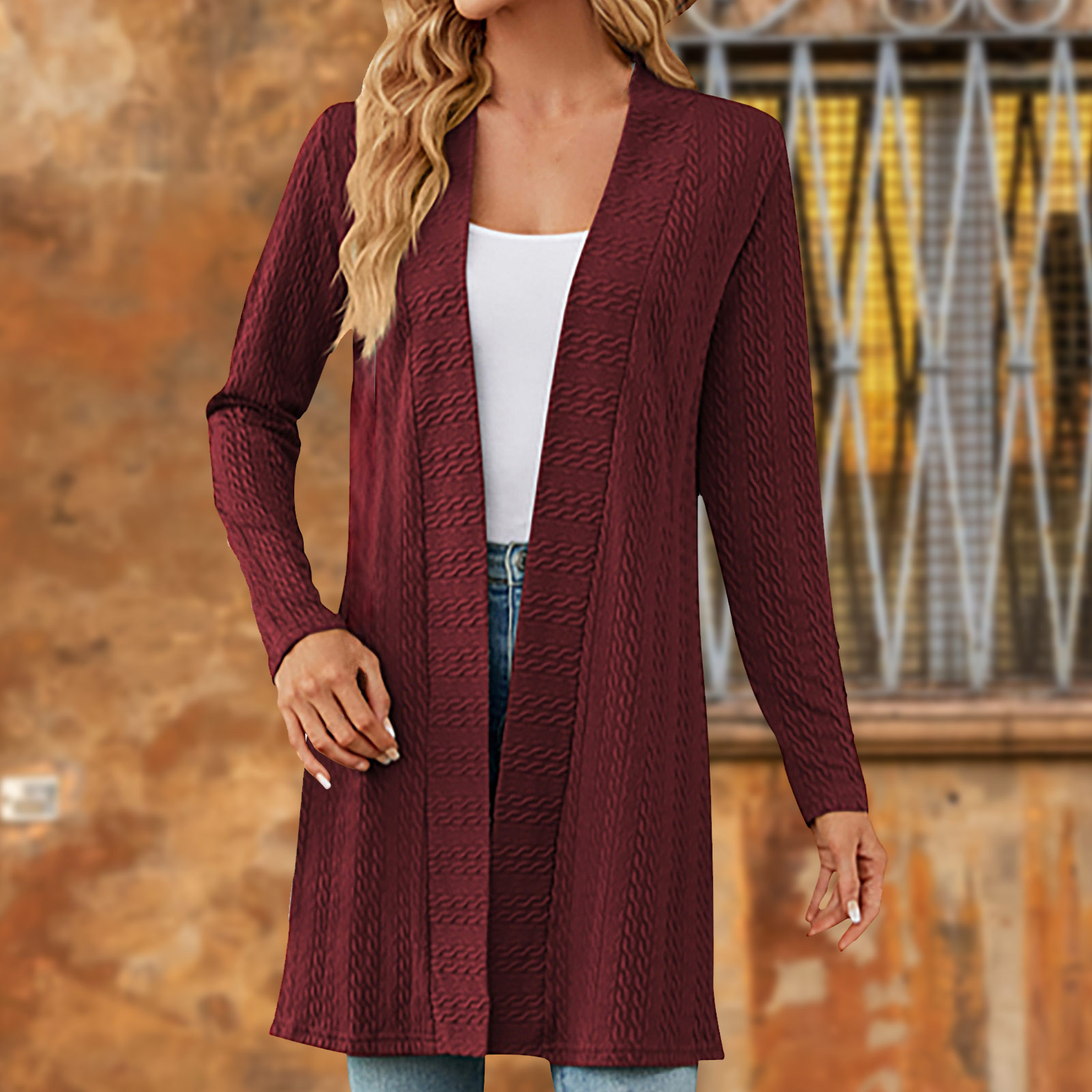 Time and Tru Women's Fashion Fall Winter Cardigan Sweater Coat Color