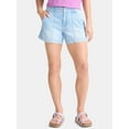 thumbnail image 1 of Time and Tru Women's and Women’s Plus High Rise Denim Utility Shorts, Sizes 0-22, 1 of 5