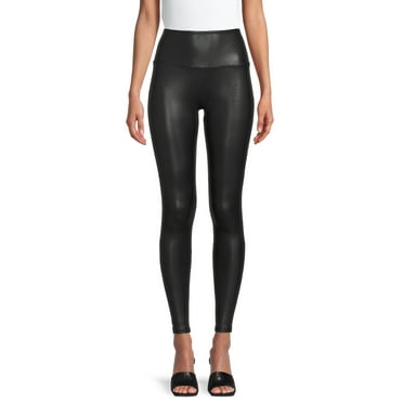 Time and Tru Women's Faux Leather Leggings, Sizes S-3XL