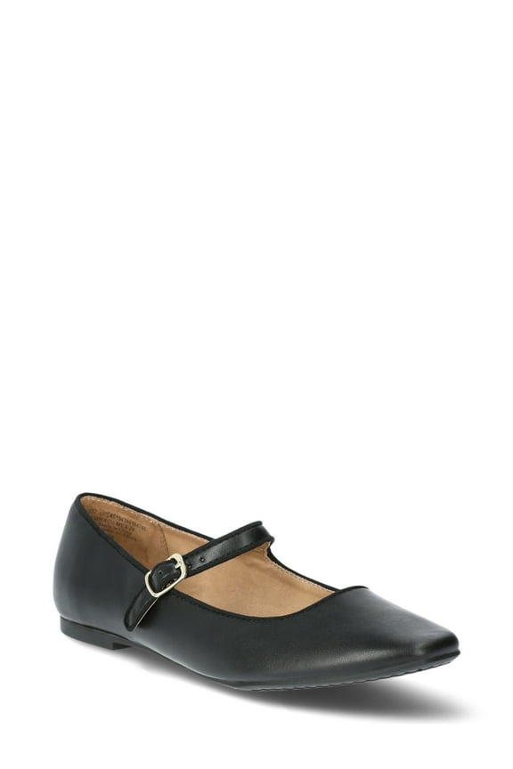 Women's Faux Leather Mary Jane Flats