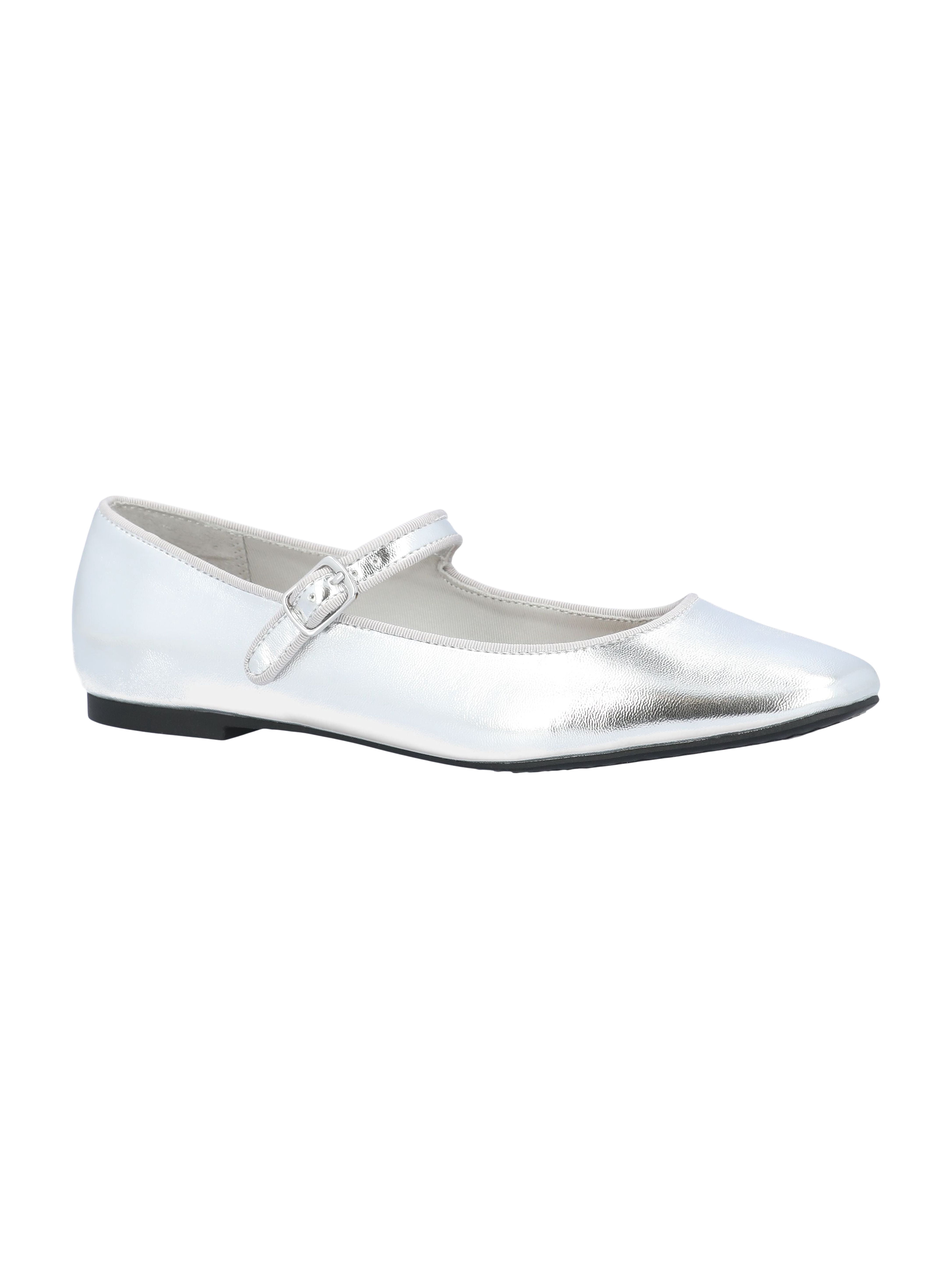 Time and Tru Women's Faux Leather Mary Jane Flats, Wide Width Available